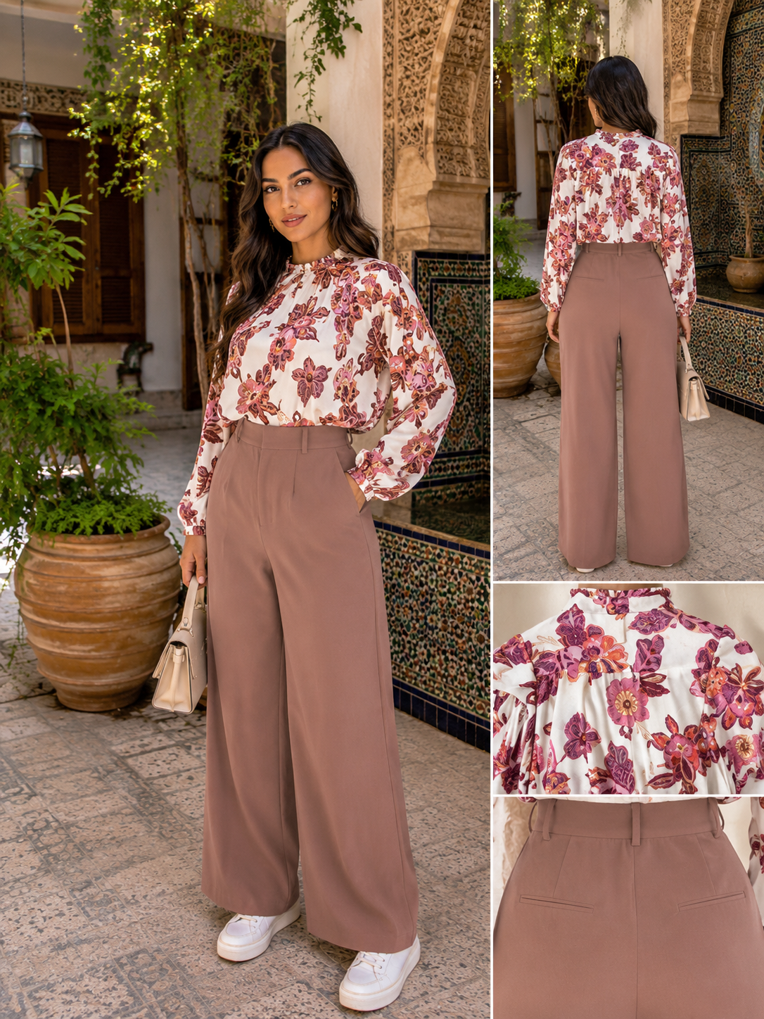 Pantalon tailleur large