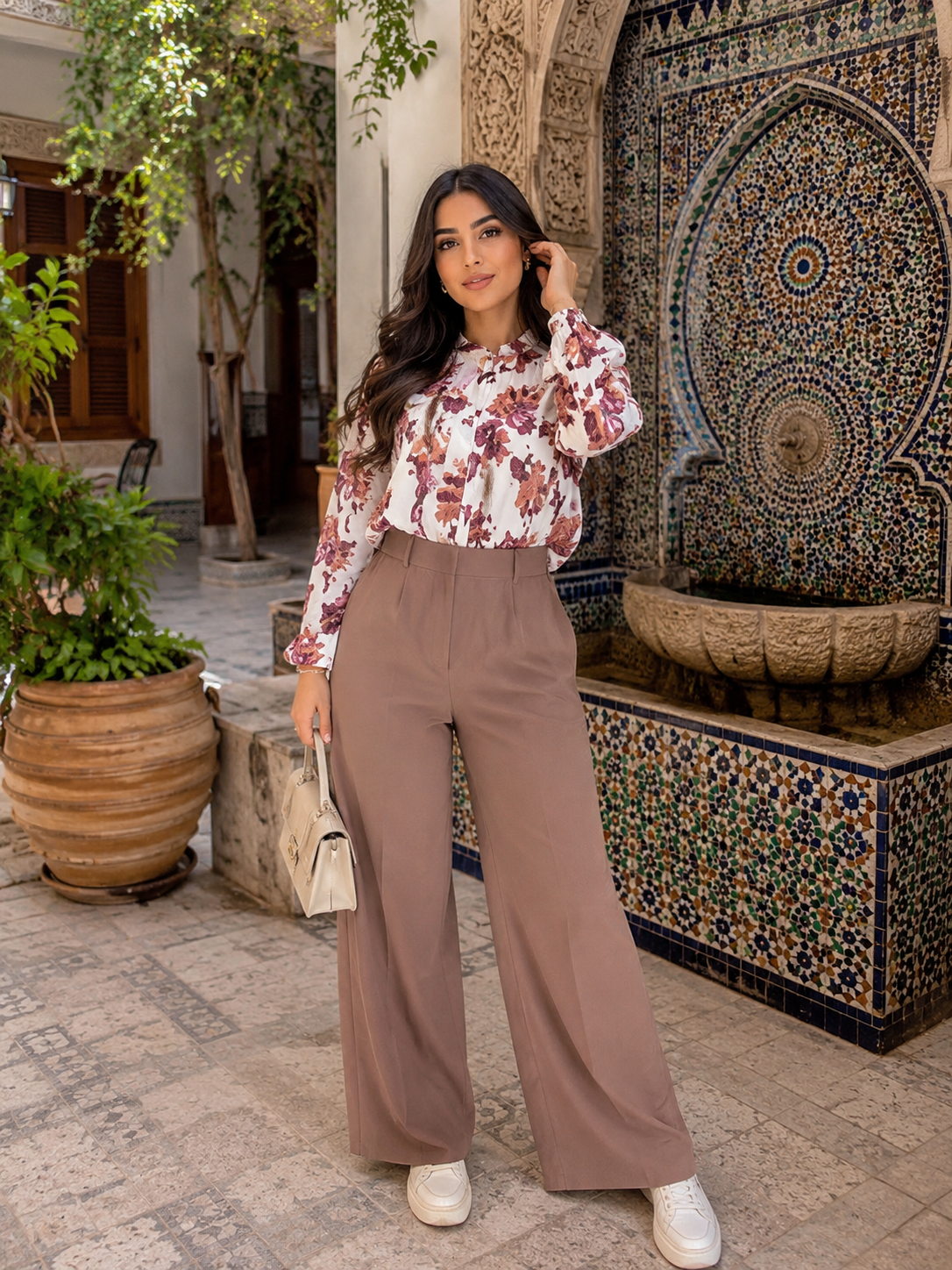 Pantalon tailleur large